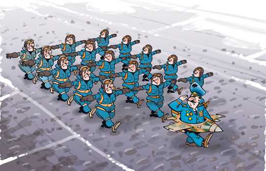 Пролетіли. Військові льотчики пройдуть по Червоній площі пішки