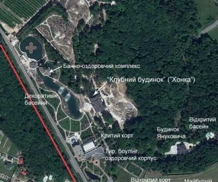 Резиденцію Януковича можна побачити з космосу