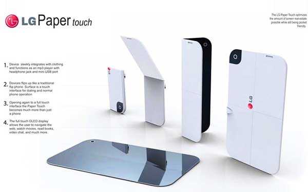"Паперовий" телефон LG PaperTouch, який стає планшетом