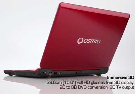 Toshiba представила ноутбук Qosmio F750 3D, що не вимагає стереоокулярів