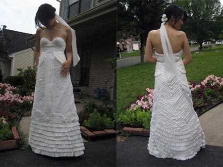 Завершився конкурс на краще весільне плаття з туалетного паперу