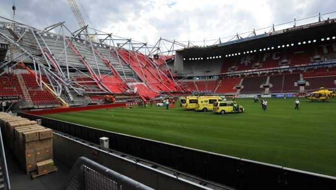 У Нідерландах при обваленні даху стадіону загинула одна людина