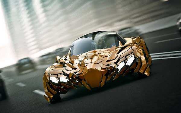 Представлена ??концепція автомобіля з ногами, що вміє нащетинюватися