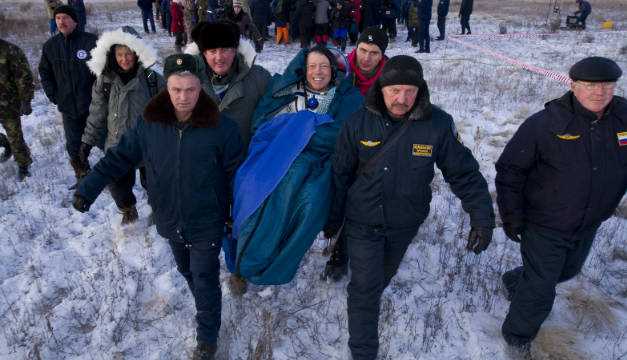 Три астронавти благополучно повернулися на Землю