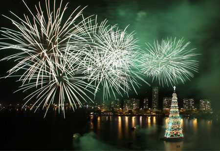 Плавуча ялинка запалила вогні в Ріо