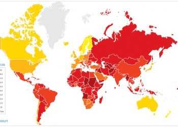 Україна на 152 місці по рівню сприйняття корупції у світі