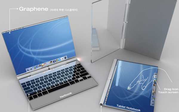 Концепт планшетного ноутбука Custombook Laptop