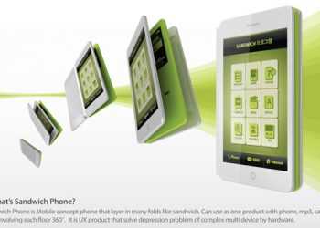 Концепт смартфону-книжки з трьома «сторінками»