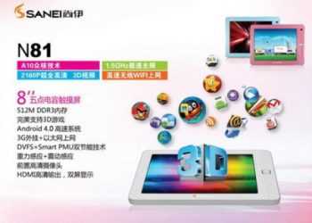 Представлено новий планшет Н81 від Sanei