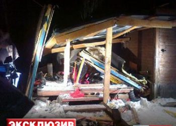 Подсобное помещение, где взорвалась самодельная бомба