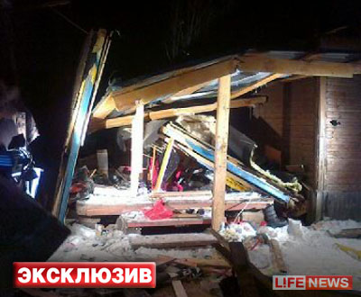 Подсобное помещение, где взорвалась самодельная бомба