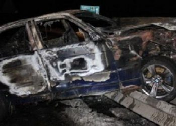 В ДТП под Киевом сгорел «БМВ» и погиб один человек