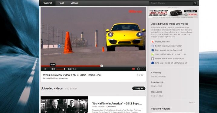 Inside Line's YouTube канал зустрів свого двохсотмільйонного глядача