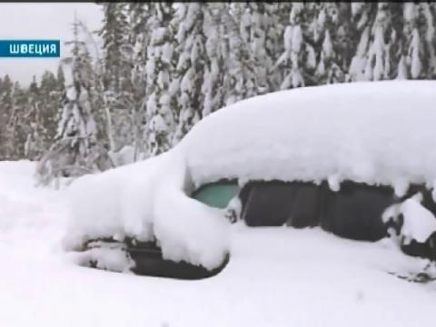 автомобиль в снежном плену