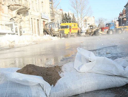 Прорыв водопровода в Евпатории