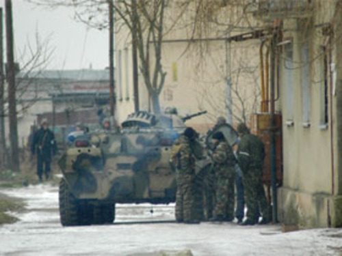 На месте проведения спецоперации в Нальчике начался пожар