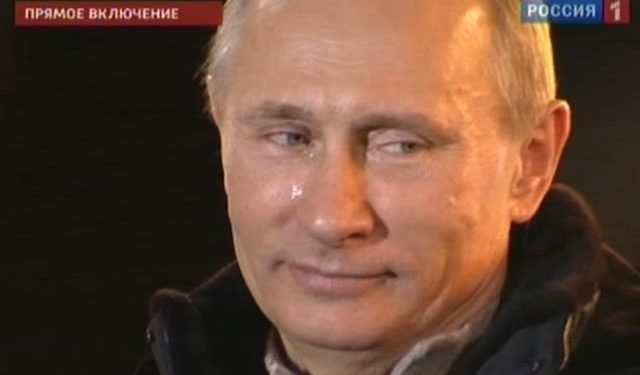Путин плакал после объявления результатов