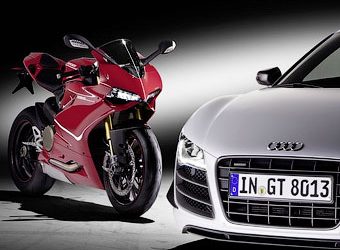 Ducati 1199 Panigale S и Audi R8 GT
