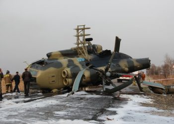 Упавший под Хабаровском вертолёт стал причиной затора на дороге