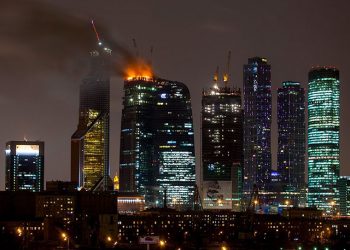 Площадь пожара в башне «Федерация» составляет 300 квадратных метров