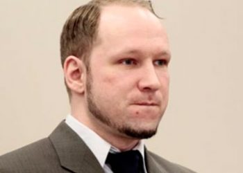 На судебном заседании в Брейвика полетел ботинок