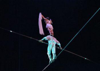 С высоты в центре циркового искусства упал канатоходец