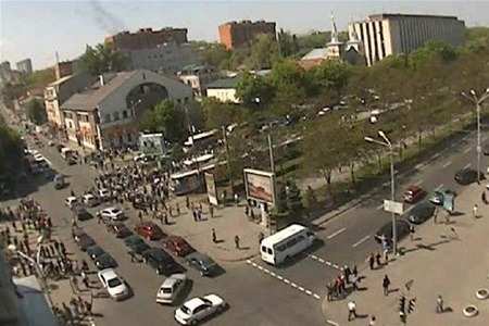 В сети появилось видео первого взрыва в Днепропетровске