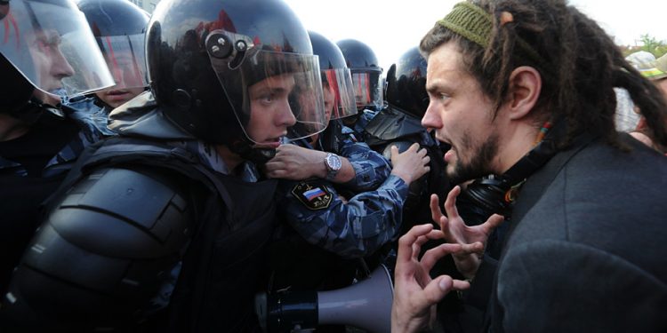 Очередная акция оппозиции в Москве завершилась спокойно