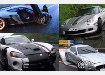 На німецькому автобані розбились чотири спорткара
