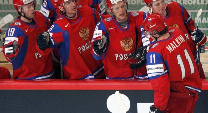 Сборная России провела первую тренировку в Хельсинки