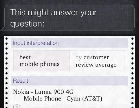 Siri визнала кращим телефоном Nokia Lumia 900