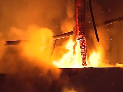 В Ивано-Франковской области сгорел деревянный отель
