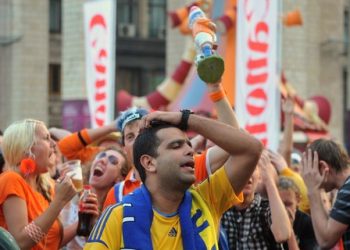 В Донецке болельщики Евро-2012 установили алкогольный рекорд