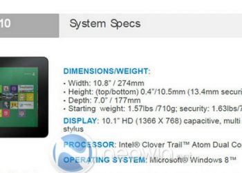 Стали відомими характеристики планшета Dell Latitude 10 на Windows 8