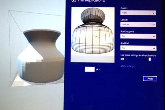 Microsoft ознакомит с основами 3D печати в Windows 8.1