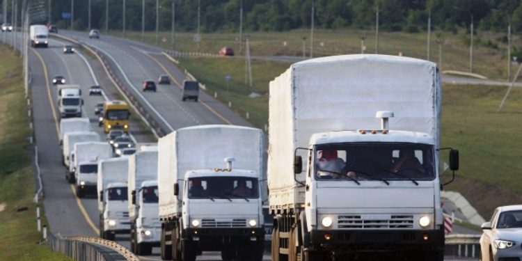МВД: часть машин российского “гуманитарного конвоя” пришли в Украину пустыми
