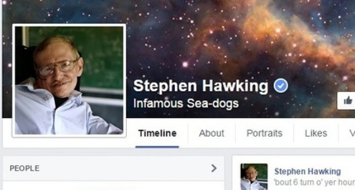 Стивен Хокинг будет сообщать о своих открытиях в Facebook
