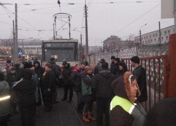 В Киеве бастуют транспортники, трамваи не вышли на маршруты