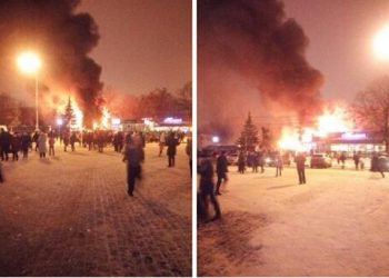 Три женщины пострадали в результате пожара и взрыва в кафе в Харькове