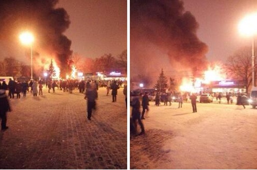 Три женщины пострадали в результате пожара и взрыва в кафе в Харькове