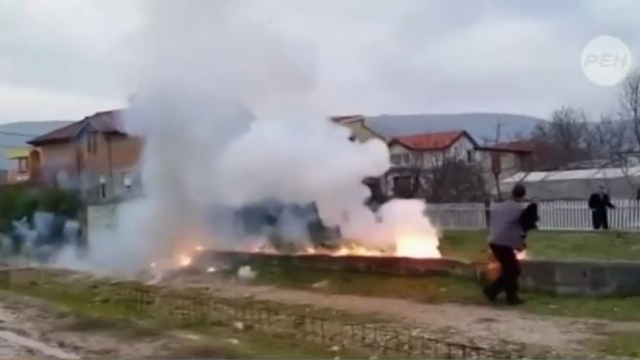 В сети появилось видео с большим фейерверком в Боснийской деревне