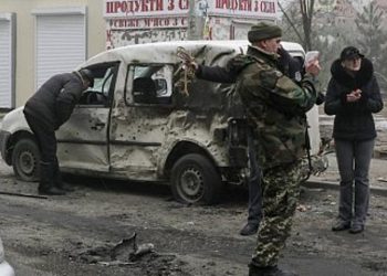 В сети появилось видео теракта на блокпосту вблизи Марьинки