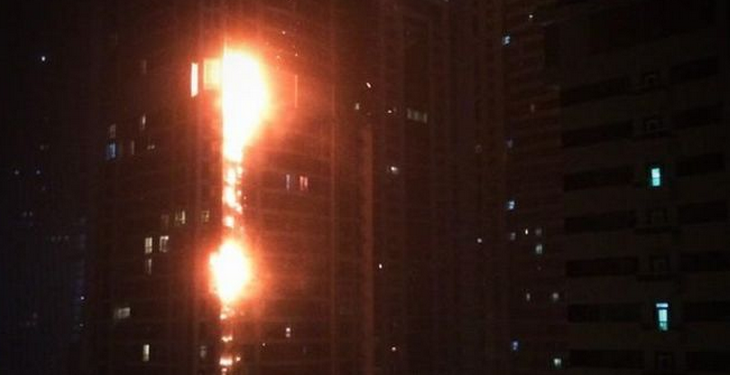 В Дубае вспыхнул самый высокий дом в мире