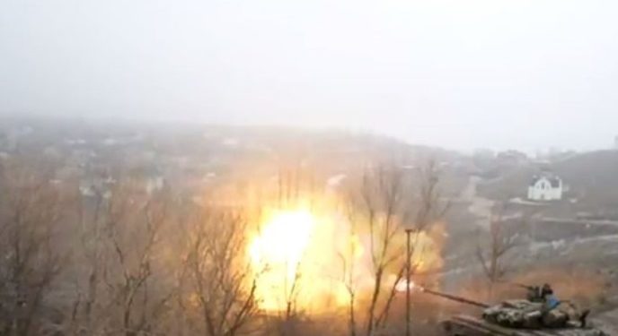 В сети появилось видео утреннего боя в Широкино