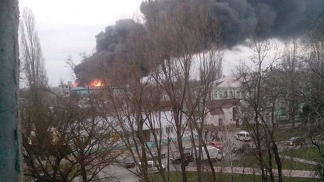 В Днепропетровской области горел пенопластовый завод