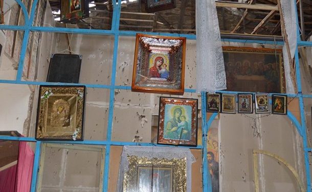 Боевики разрушили церковь в Троицком Луганской области