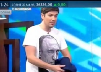Грачев надел на эфир НТВ майку с изображением президента России