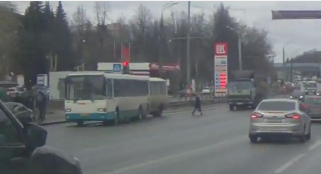 В сети набирает популярность видео с невозмутимым пешеходом