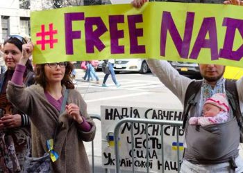 В Нью-Йорке прошла акция в поддержку Надежды Савченко