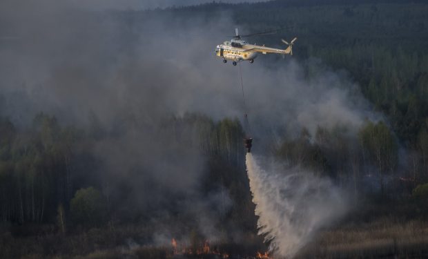 Пожар возле Чернобыля полностью потушили